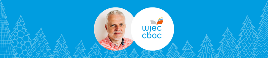 Ian Morgan alongside WJEC logo